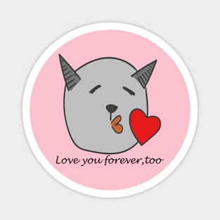 Cartoon Cat Love Magnet